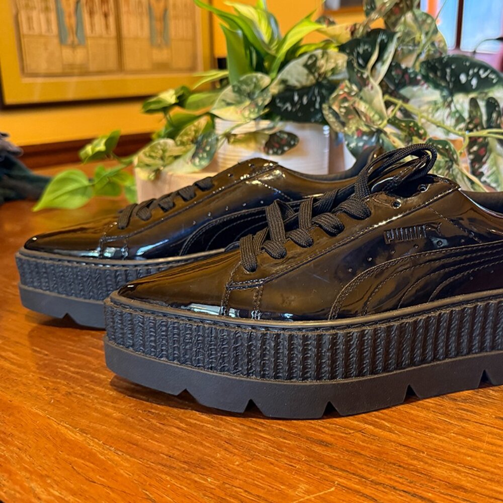 Fenty Puma Rhianna Patent Leather Pointy Platform Creepers 8.5